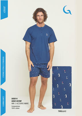 PIGIAMA UOMO M/M U65014 Tellini S.r.l. Ingrosso Abbigliamento